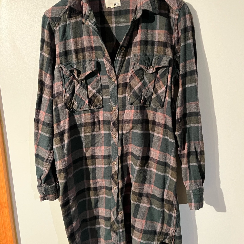 Plaid Button-Up Shirt
